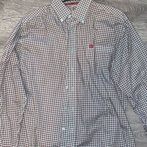 Cinch Red and White Checkered Casual Shirt
